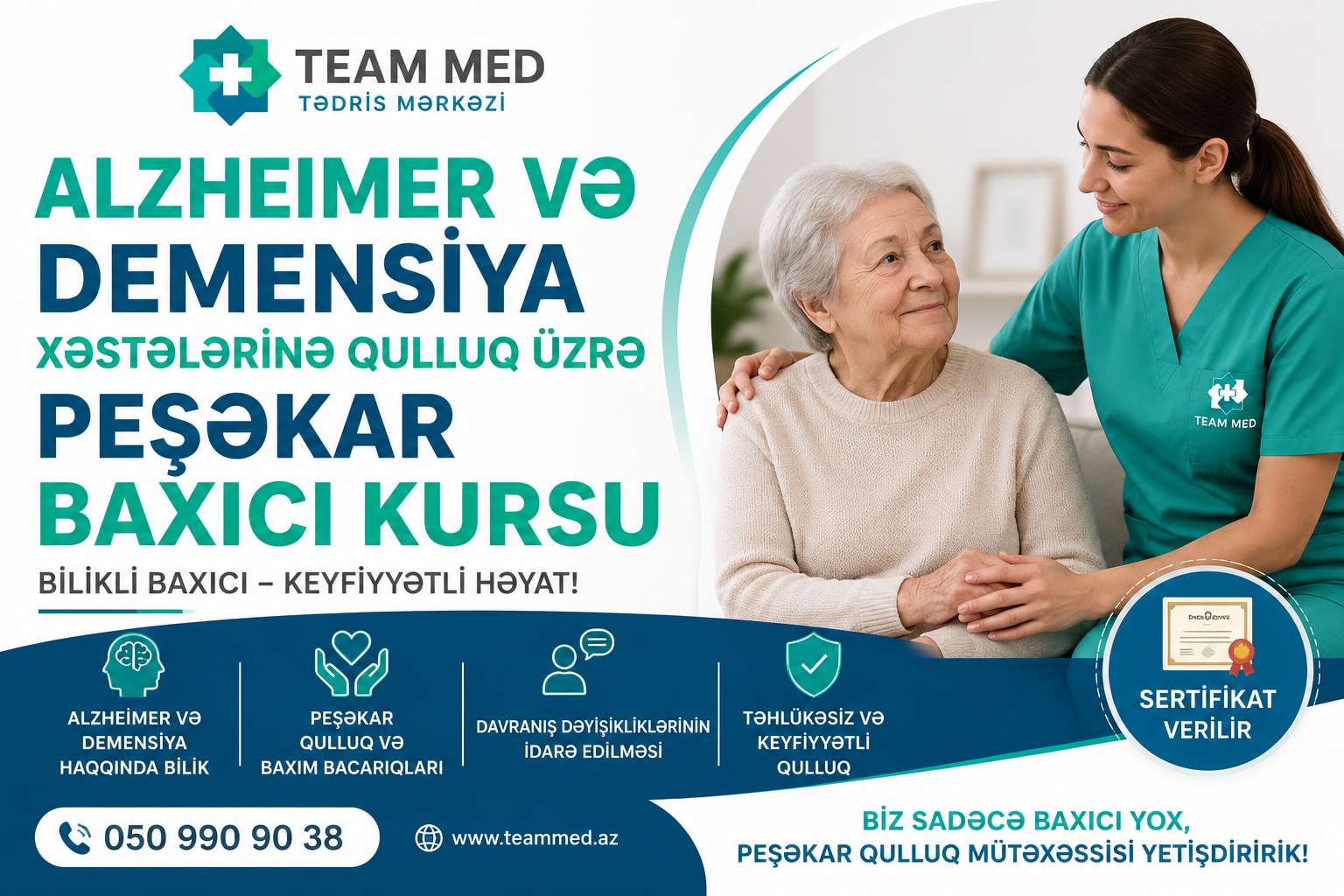 Alzheimer və Demensiya Xəstələrinə Qulluq üzrə Peşəkar Baxıcı Kursu